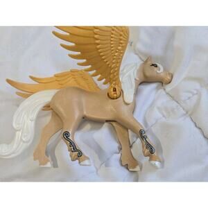 Playmobil Pegasus Horse Figure Gold Wings Brown Yellow Mane Discontinued Decor